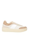 Tod's Woman Sneakers Beige Size 7.5 Leather In Beige
