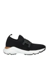 Tod's Woman Sneakers Black Size 6 Textile Fibers, Soft Leather