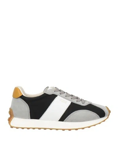Tod's Woman Sneakers Black Size 8 Leather, Textile Fibers