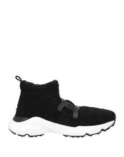 Tod's Woman Sneakers Black Size 8 Textile Fibers