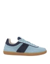 Tod's Woman Sneakers Blue Size 7 Leather, Textile Fibers In Blue