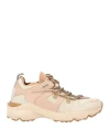 Tod's Woman Sneakers Blush Size 7.5 Leather, Textile Fibers In Pink