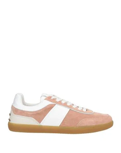 Tod's Woman Sneakers Blush Size 8 Leather In Multi