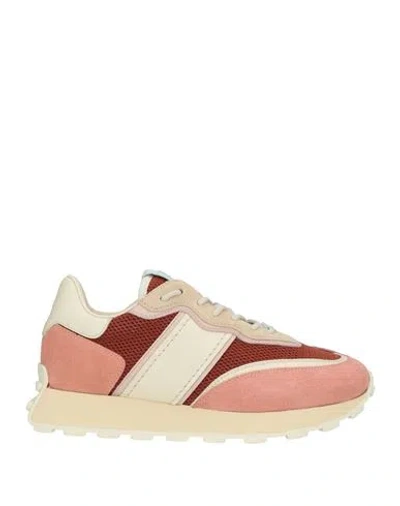 Tod's Woman Sneakers Brick Size 7 Leather In Multi
