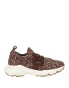 Tod's Slip-on Sneakers Featuring Knitted Upper In Brown