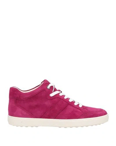 Tod's Woman Sneakers Garnet Size 8 Leather In Red