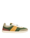 Tod's Woman Sneakers Green Size 8 Leather, Textile Fibers