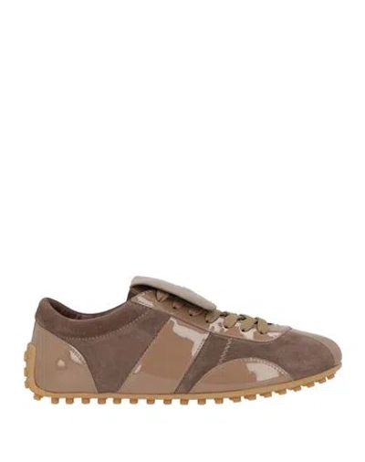 Tod's Woman Sneakers Light Brown Size 8 Leather