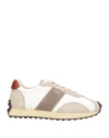 Tod's Fabric And Suede Sneakers With Contrast Panels In Neutral