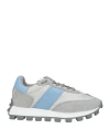 Tod's Woman Sneakers Light Grey Size 8 Leather, Textile Fibers