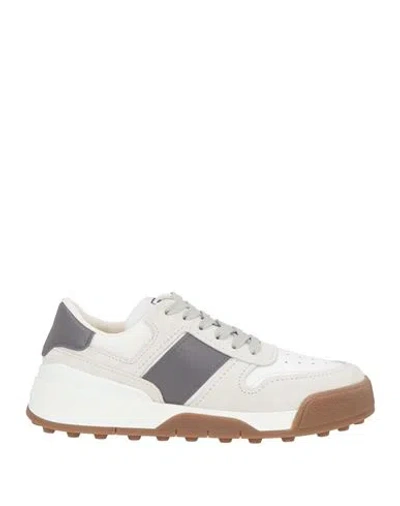 Tod's Woman Sneakers Light Grey Size 9.5 Leather In Gray