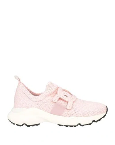TOD'S TOD'S WOMAN SNEAKERS LIGHT PINK SIZE 5 TEXTILE FIBERS