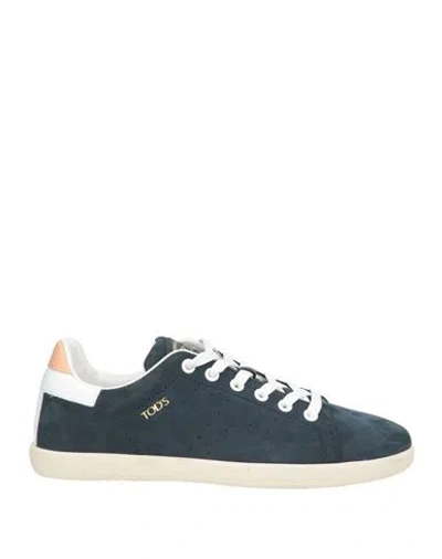 Tod's Woman Sneakers Midnight Blue Size 8 Leather