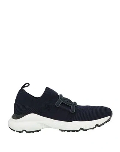 Tod's Sport Run 54c Calzino Catena Pelle Sneaker In Blue