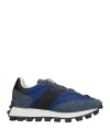 Tod's Woman Sneakers Navy Size 7.5 Leather, Textile Fibers