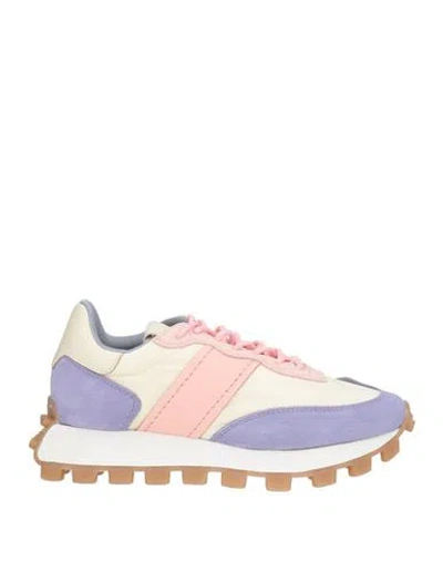 Tod's Woman Sneakers Pink Size 6 Textile Fibers, Leather