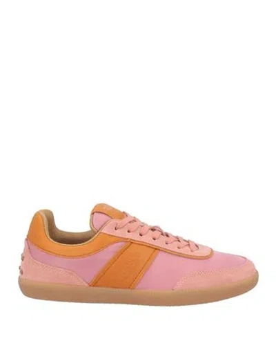 Tod's Woman Sneakers Pink Size 6 Leather, Textile Fibers