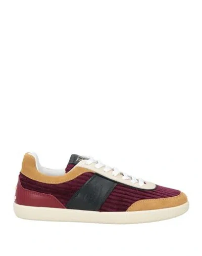 Tod's Woman Sneakers Plum Size 8 Leather, Textile Fibers In Brown