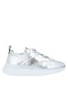 Tod's Woman Sneakers Silver Size 5 Leather In Silver