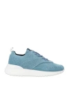 Tod's Woman Sneakers Slate Blue Size 7 Leather