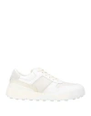 Tod's Woman Sneakers White Size 10.5 Leather In Animal Print