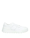 Tod's Platform Sneakers In Leather In White