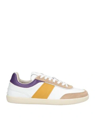 TOD'S TOD'S WOMAN SNEAKERS WHITE SIZE 8 LEATHER