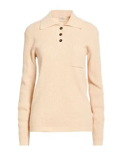 Tod's Woman Sweater Beige Size M Polyamide In Sand
