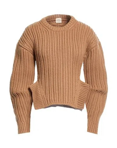 Tod's Woman Sweater Camel Size L Wool, Cashmere In Multi