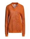 Tod's Woman Sweater Rust Size L Cotton In Orange