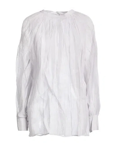 Tod's Woman Top Light Grey Size 2 Cotton In White