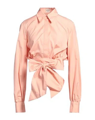 Tod's Woman Top Salmon Pink Size 2 Cotton