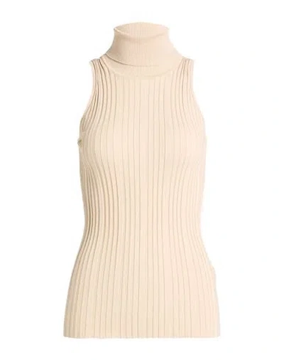 Tod's Woman Turtleneck Sand Size M Cotton In Beige