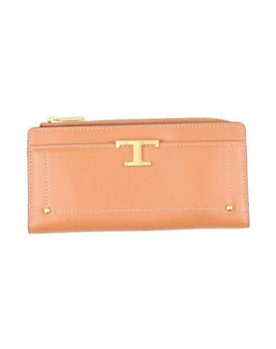 Tod's Woman Wallet Camel Size - Leather In Orange