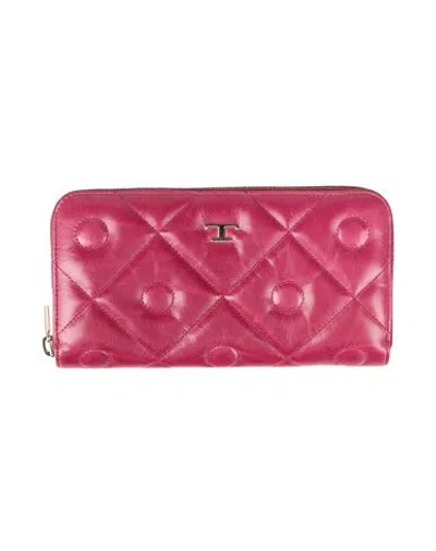 Tod's Woman Wallet Garnet Size - Leather In Red