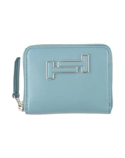 Tod's Woman Wallet Light Blue Size - Leather