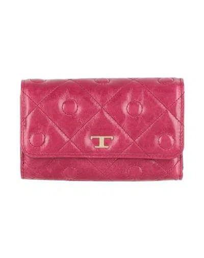 Tod's Woman Wallet Magenta Size - Leather In Purple