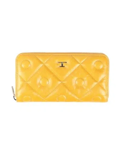 Tod's Woman Wallet Marigold Size - Leather In Yellow