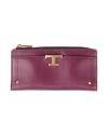 Tod's Woman Wallet Plum Size - Leather In Red