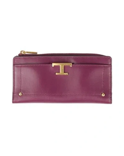 Tod's Woman Wallet Plum Size - Leather