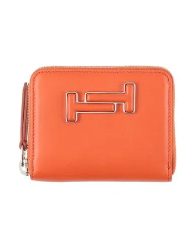 Tod's Woman Wallet Rust Size - Leather In Red