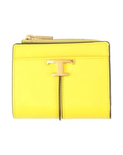 Tod's Woman Wallet Yellow Size - Leather