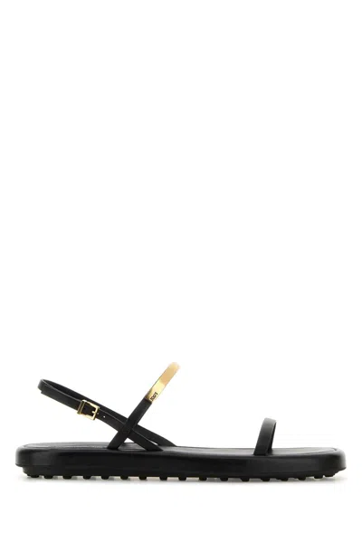 Tod's Women Black Leather Sandals