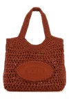 Tod's Borsa A Mano Piccola In Rafia Mattone Donna