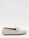 Tod's City Gommino Leather Loafers In Gray