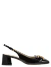 Tod's Kate Slingback Pumps Chain Detail In Black