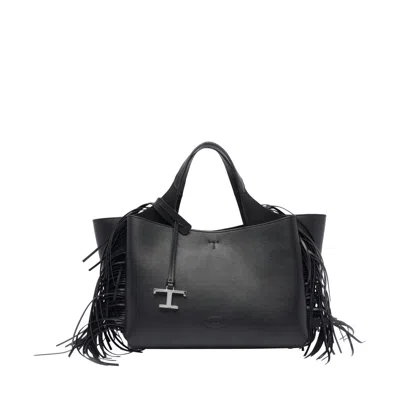 Tod's Women Fringed Leather Handbag