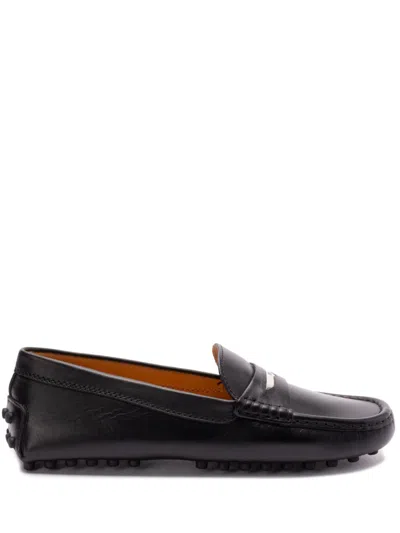 Tod's Gommino Leather Loafers In Black