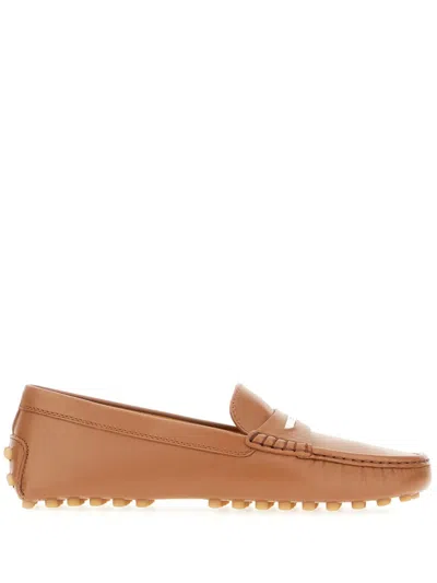 Tod's Women Gommino Leather Loafers In Brown