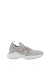 Tod's Knitted Sock Sneakers With Front Logo In Gray